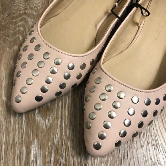 Rue 21 wild diva blush pink studded pointed toe ballet flats womens shoes 6 New - Picture 3 of 8